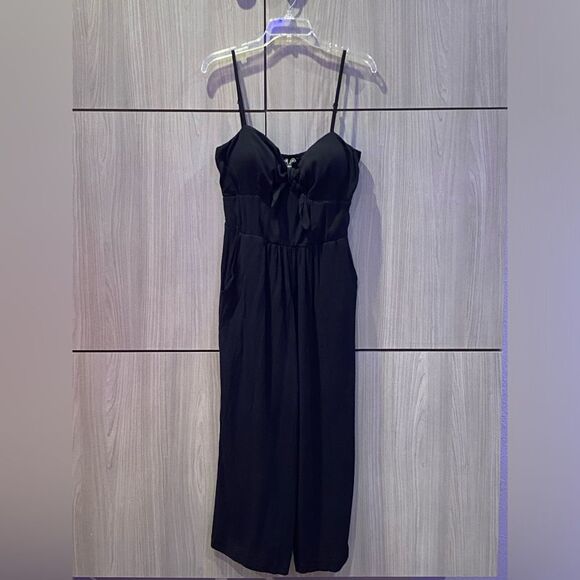 Lily Rose Tie Front Jumpsuit NWT Size XL - Picture 1 of 12
